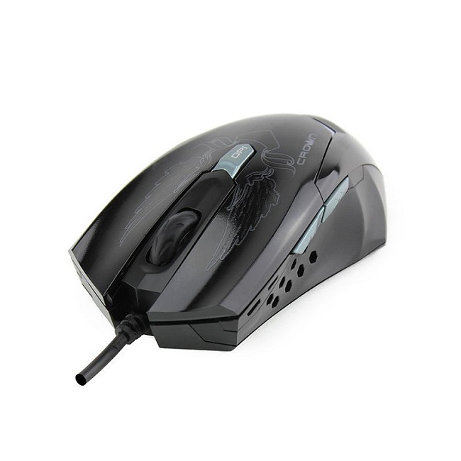 Мышь Crown CMXG-615 игровая, 2400dpi, подсветка, USB, чёрный - картинка