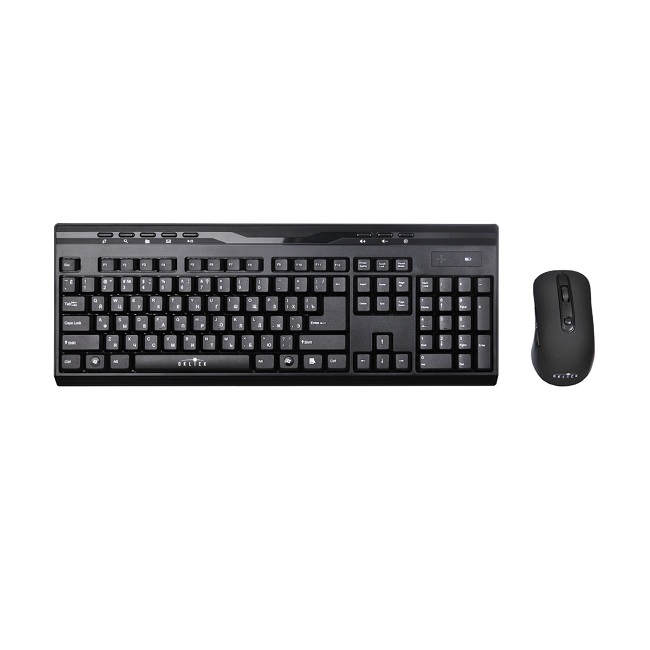 Клавиатура + мышь Oklick 280M клав:черный мышь:черный USB беспроводная Multimedia - картинка