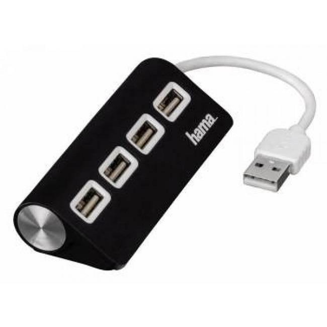Разветвитель USB 2.0 Hama TopSide 4порт. черный (00012177) - картинка