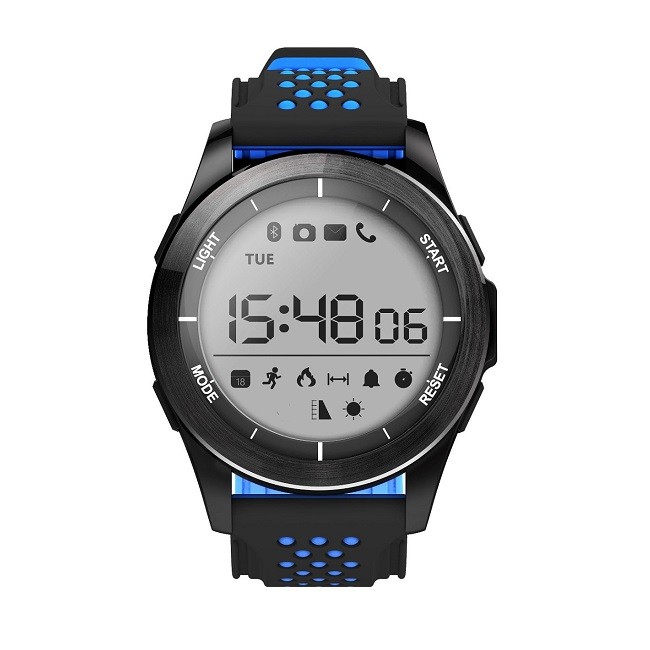 Смарт-часы NO.1F3 черно-синие, монохр дисплей - картинка